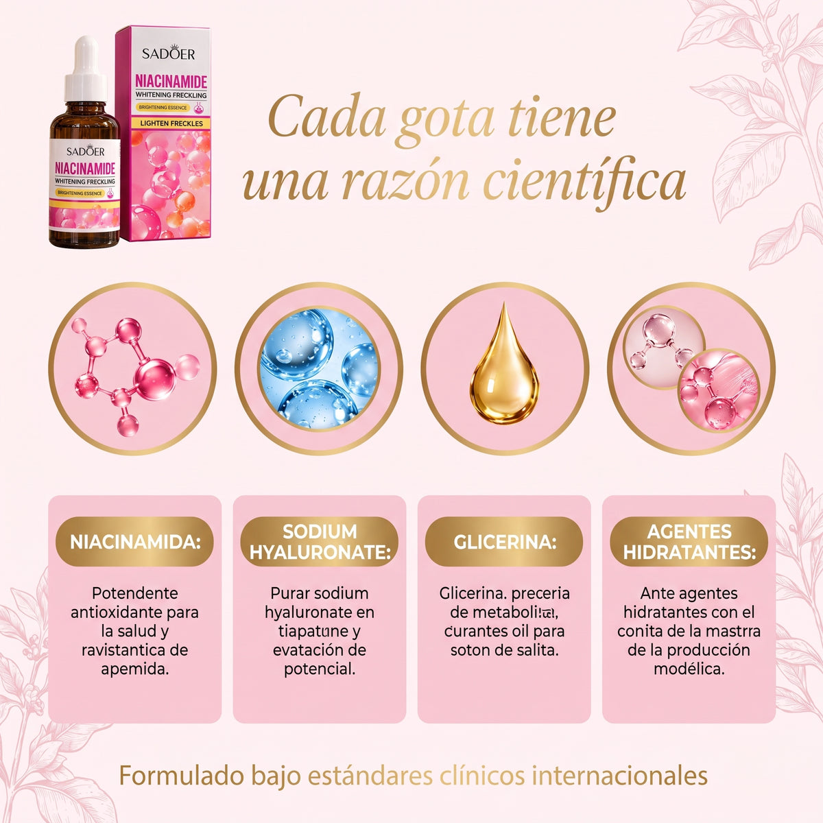 Suero facial de Niacinamida ¡Que las manchas no opaquen tu belleza natural!