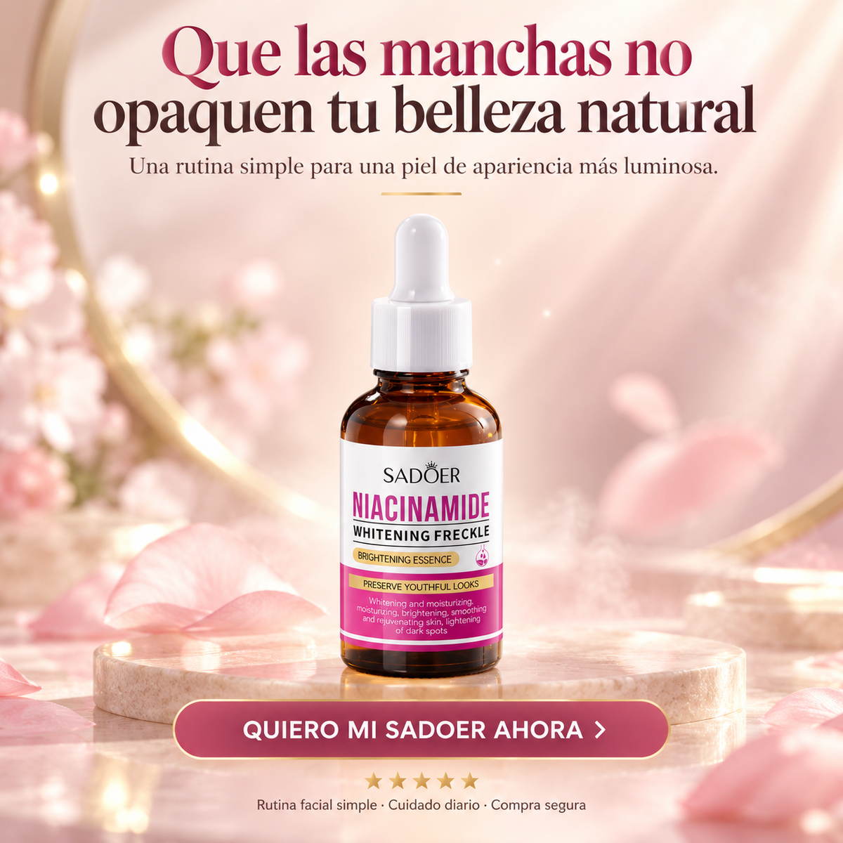 Suero facial de Niacinamida ¡Que las manchas no opaquen tu belleza natural!