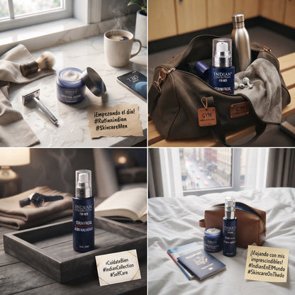 Pack Facial Antiedad Hombre Indian Collection™ | Ácido Hialurónico