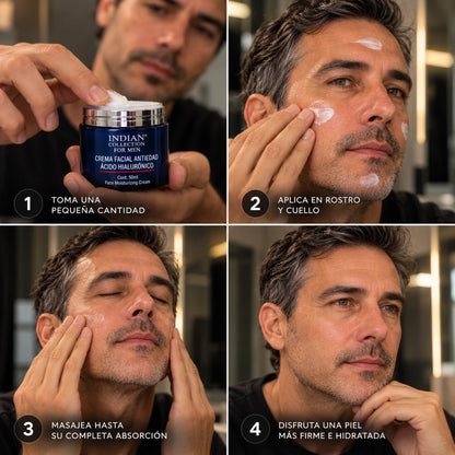 Pack Facial Antiedad Hombre Indian Collection™ | Ácido Hialurónico
